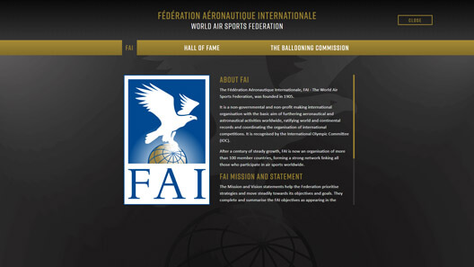 Screenshot of Albuquerque Balloon Museum web interactive.