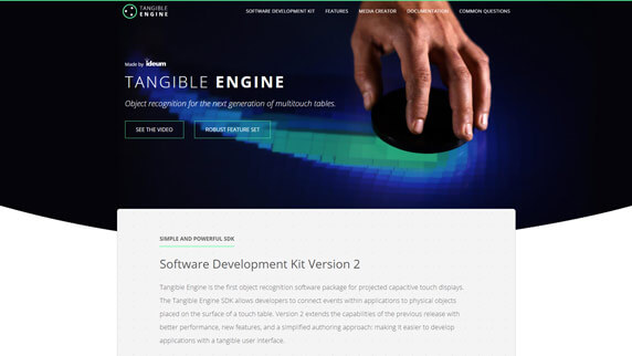 Tangine Engine micro-site preview screenshot